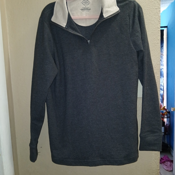 St. John's Bay Gray Crewneck Sweater - Picture 1 of 4